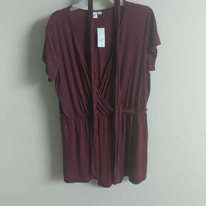 Gap burgundy/wine colored shorts romper large